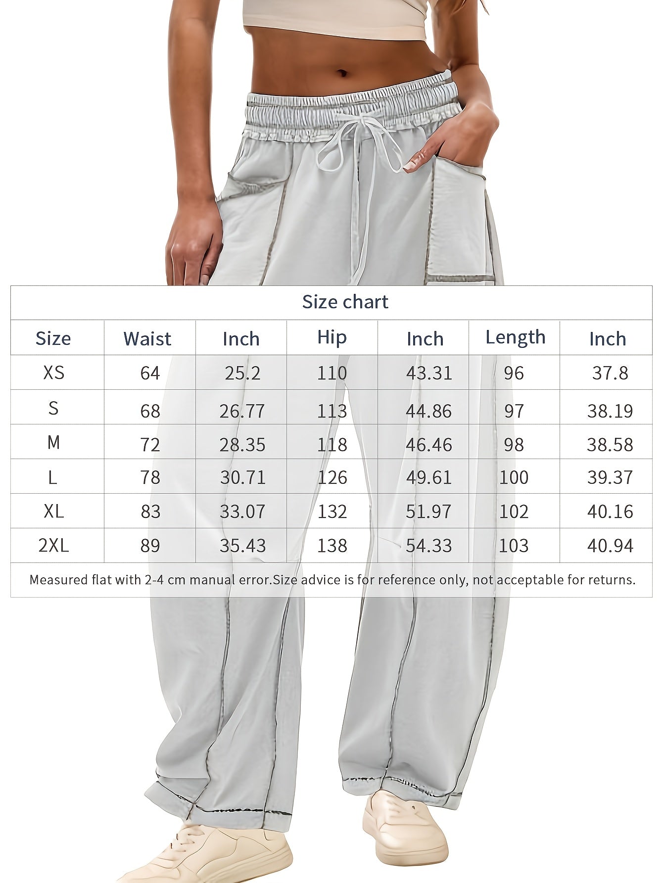 Women'S Loose Wide Leg Pants Casual Summer Wide Leg Pants Drawstring Waist Casual Pants
