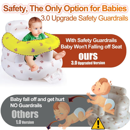 Baby Floor Seat - Portable Inflatable Built-In Air