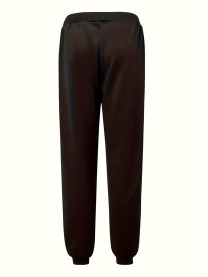 2025 Men'S Edition Solid Color Jogging Pants Featuring Dual Side Pockets And a Drawstring, Stylish Casual Trousers with 'NEW YORK' Print, Ideal for Outdoor Activities