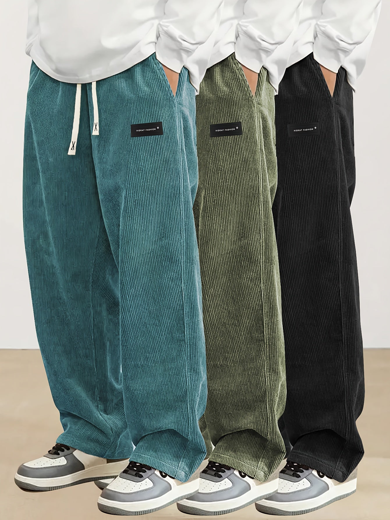 Men's Black+Black+Brown Pants - product view 26