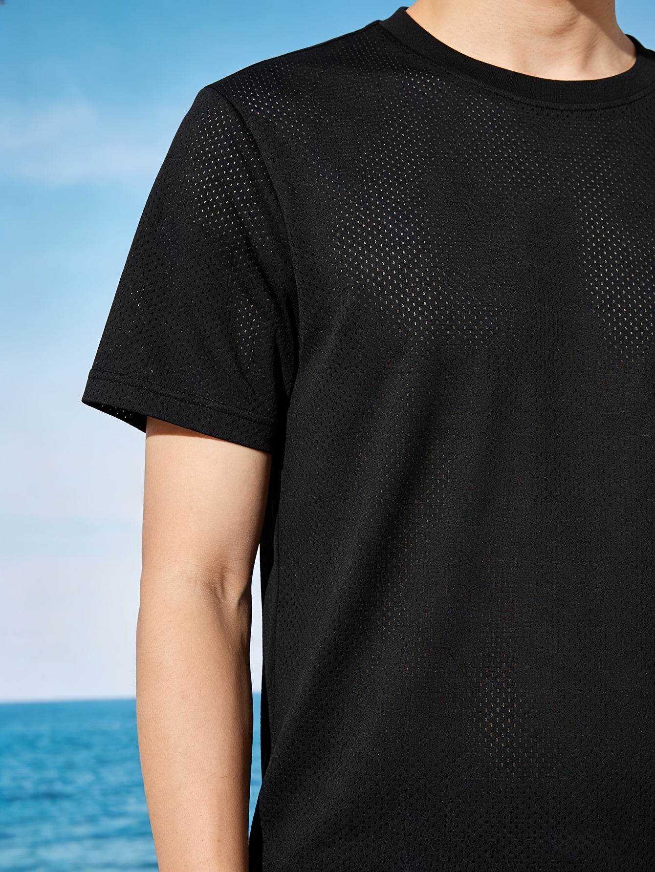6pcs Men'S Crewneck Short Sleeve T-Shirts | Solid Color, Breathable Cooling Quick-Drying, Casual Fashion Tees, Versatile Summer Mens Clothes, Everyday Comfortable Fit, Perfect Gifts For Boyfriend, Easter Selection