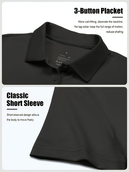 5pcs Women'S Polo Collar Short Sleeved T-shirts, Tops, Moisture Wicking And Quick Drying Clothes With Buckle Collars, Fashionable And Slim Fit, Casual Clothes, Outdoor Morning Clothes, Clothes