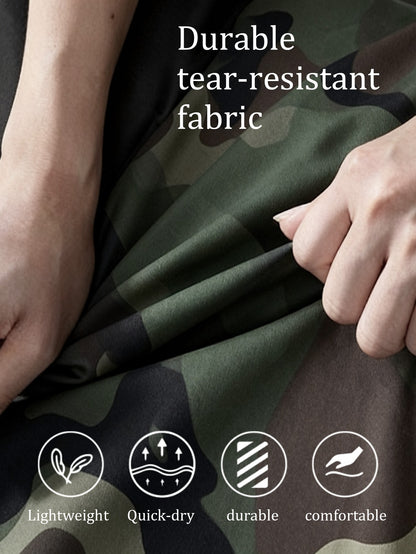 Women'S Lightweight Quick-Dry Camo Cargo Pants - Tapered Leg Elastic Drawstring Waistband Breathable Tactical Pants