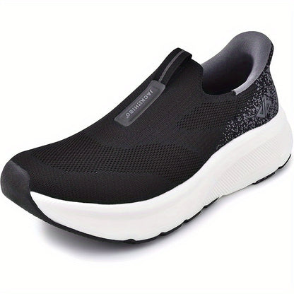 Mens Slip In Hands Free Shoes Wide Toe Box Arch Support Orthopedic Walking Sneakers Cushioned Thick Zero Drop Sole Metatarsal Pads