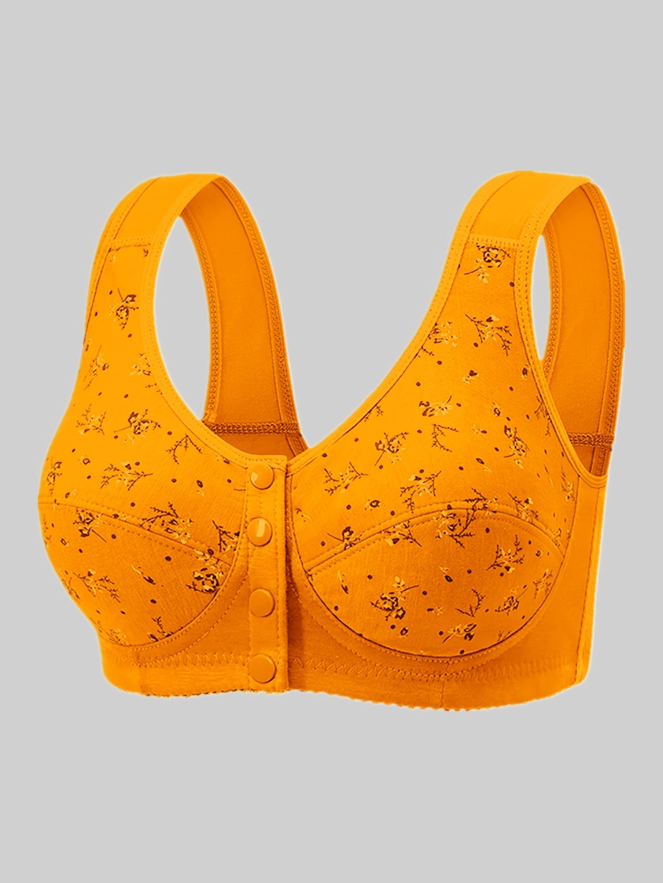 8-Pc Front-Closure Tank Top-Style Printed Comfortable And Breathable Women'S Underwear: Wire-Free, Stretch, Elegant, Sporty, Moisture-Wicking Bras for Moms And Mature Women (0XL-7XL)