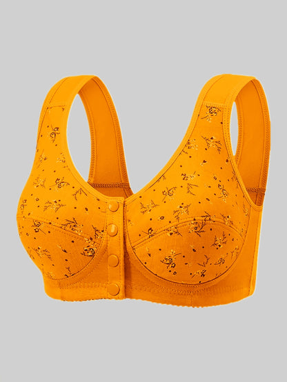8-Pc Front-Closure Tank Top-Style Printed Comfortable And Breathable Women'S Underwear: Wire-Free, Stretch, Elegant, Sporty, Moisture-Wicking Bras for Moms And Mature Women (0XL-7XL)