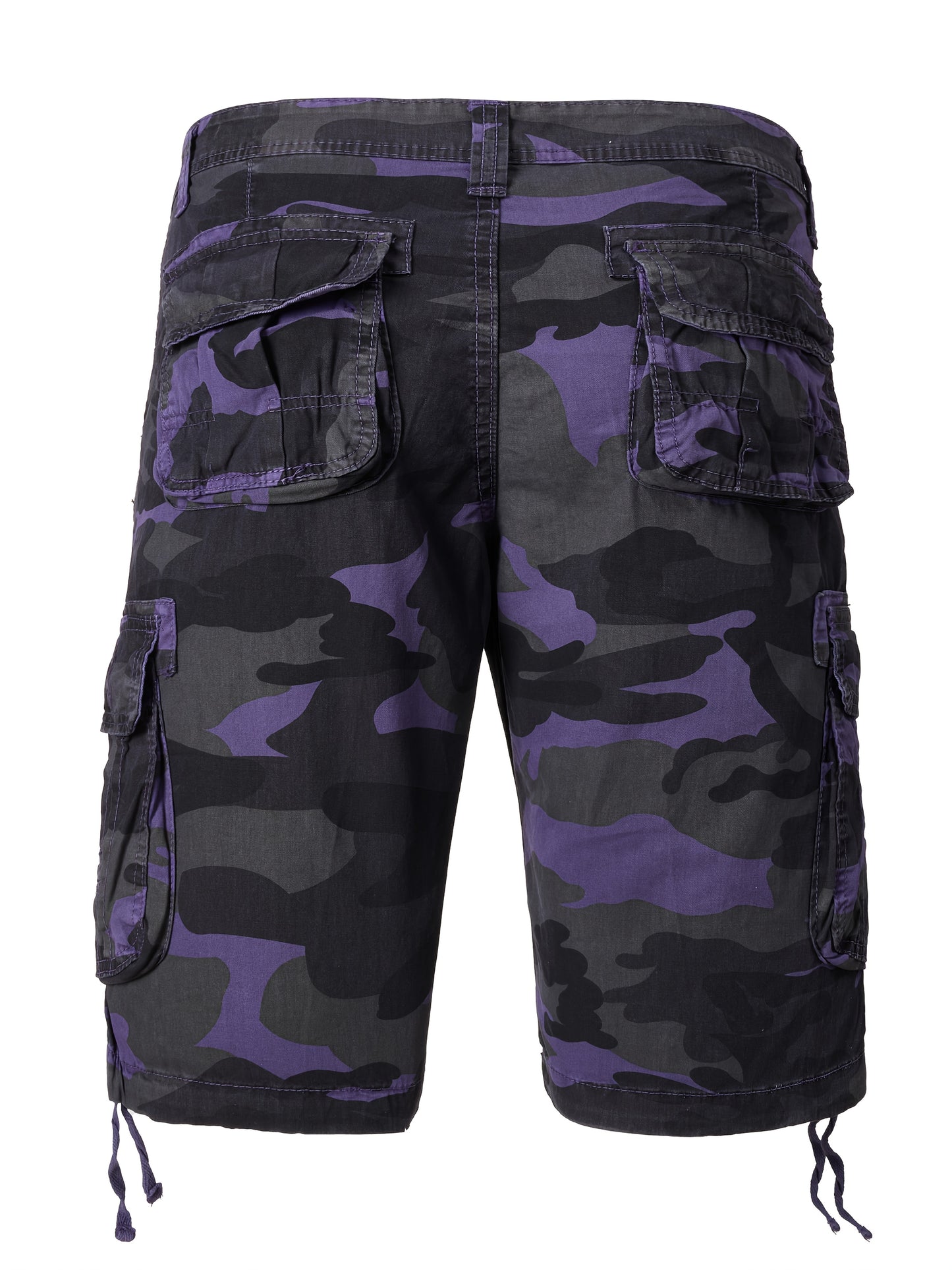 Men's Pure Cotton Washed Camouflage Outer Multi Pocket Workwear Shorts