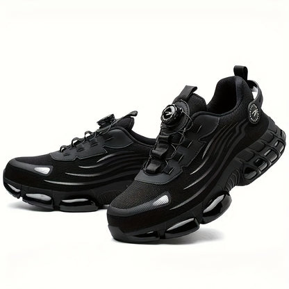 Men's Breathable Work Shoes - Durable Safety Shoes Suitable for Industrial and Casual Wear with Reflective Stripes