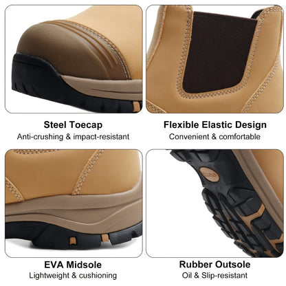 Men's Work & Safety Boots - Steel Toe Protection & Puncture Resistant 391205