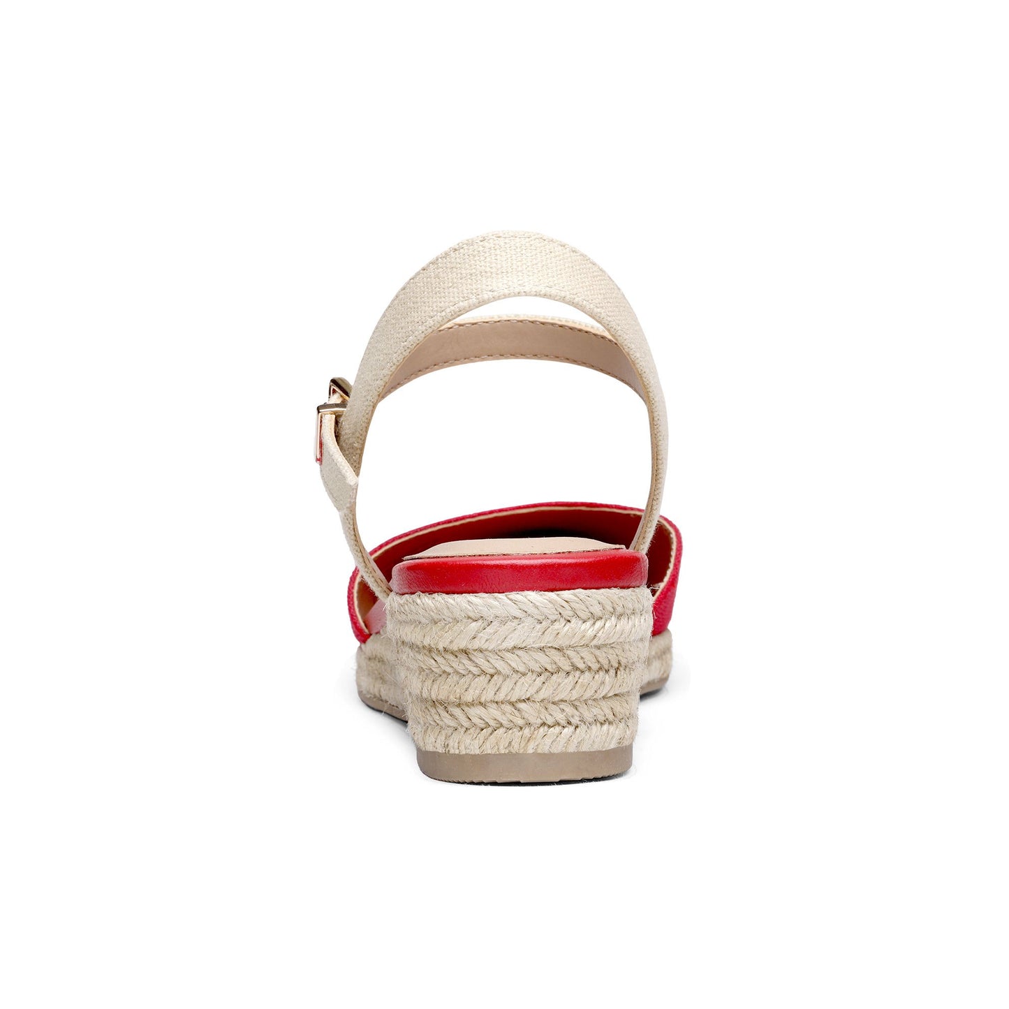 Women's Closed Toe Elastic Ankle Strap Espadrilles Wedge Sandals Soft Emulsion Insole Wedge Sandals