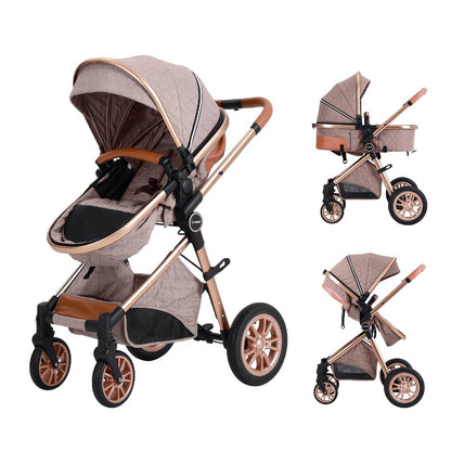 Baby Stroller - Foldable Reversible Adjustable Travel