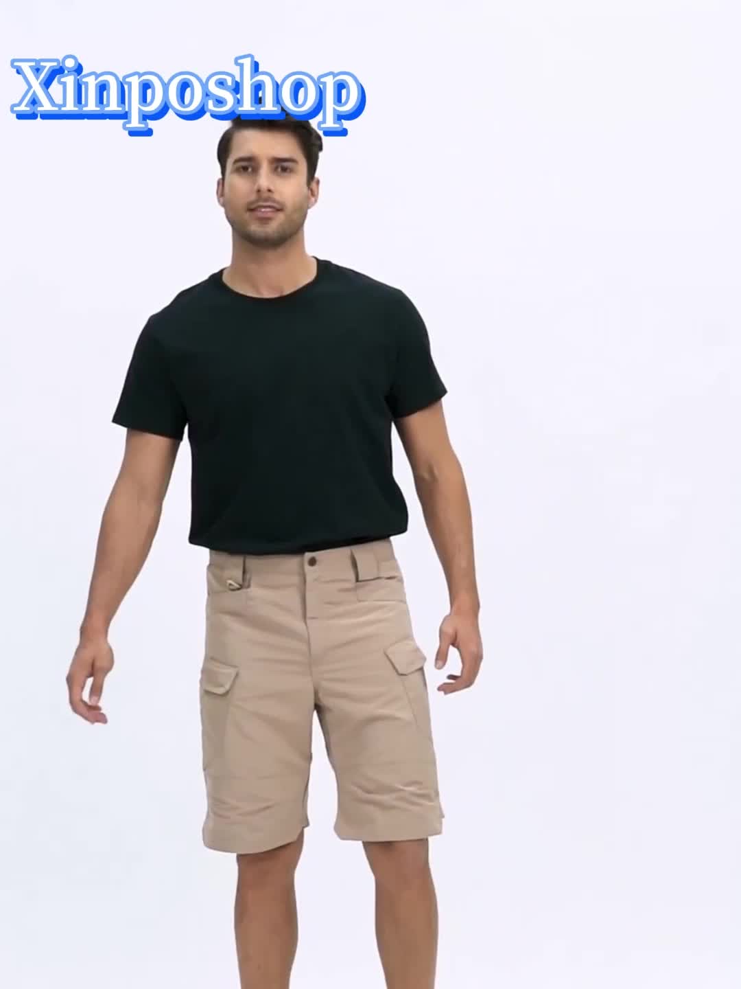 2pcs Summer Outdoor Cargo Shorts for Men, Multi-Pocket Hiking Shorts, Durable, Ripstop, Wear-resistant, Good for Camping, Hunting, Fishing, Summer Outdoor Activies and Daily Wear