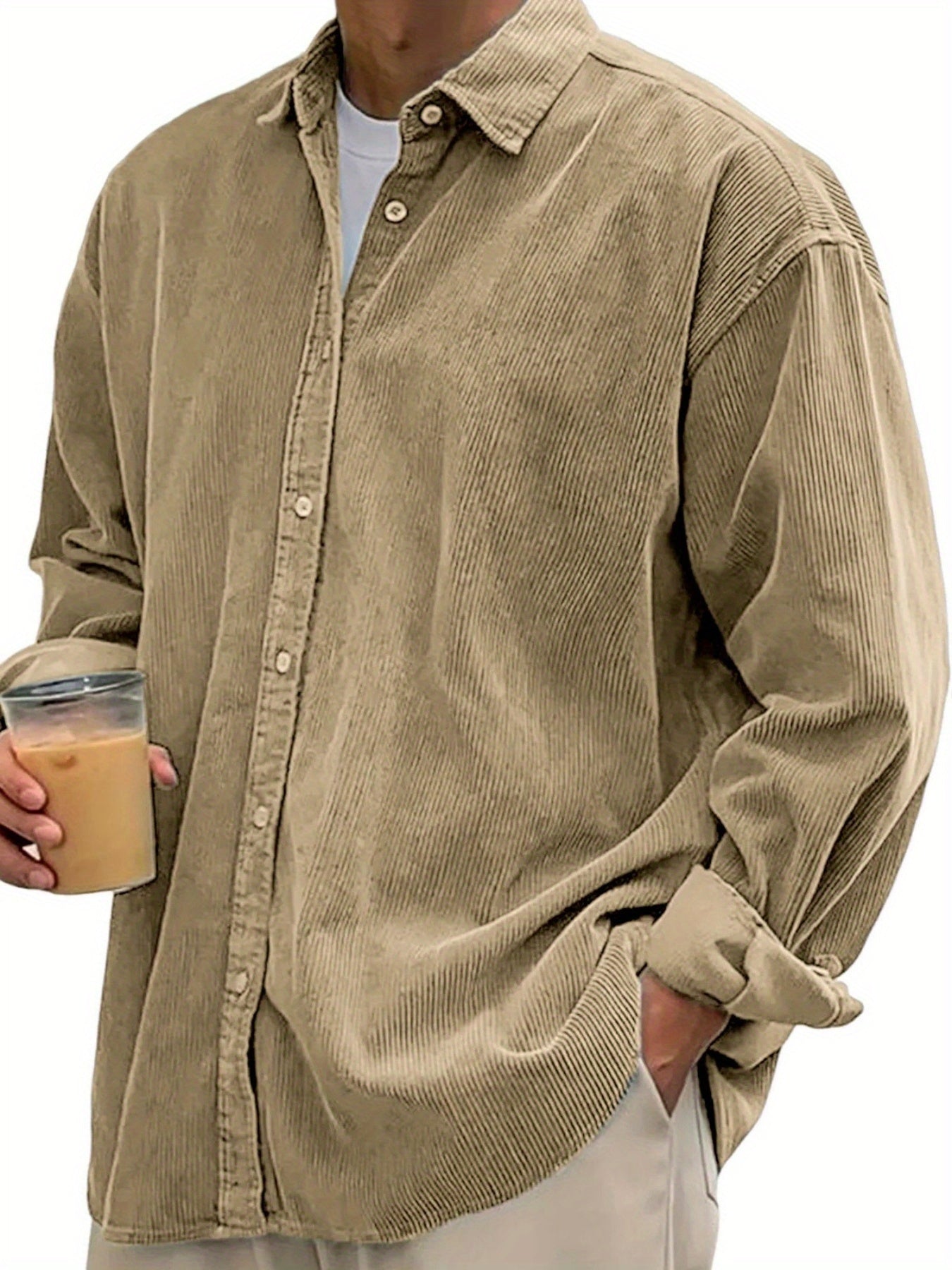 Men's Black Long-Sleeve Shirt - product view 18