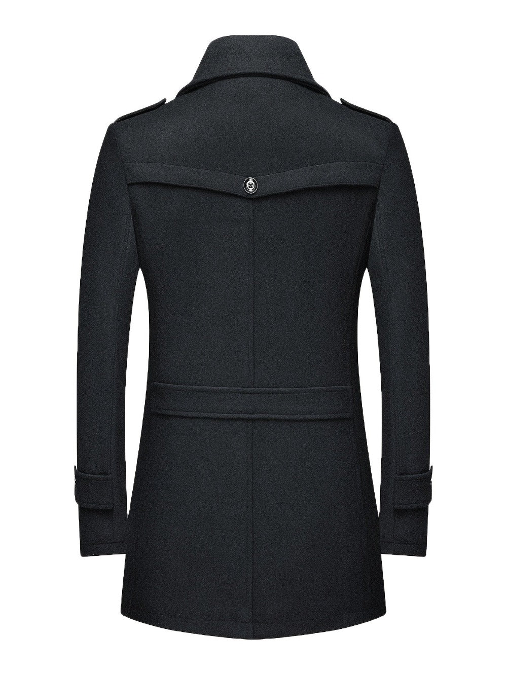 Men's Versatile Wool Blend Single-Breasted Coat