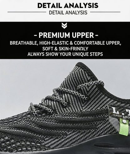Men's Breathable Anti-Odor Mesh Sneakers - Lightweight Low-Top with Arch Support and Cushioned EVA Sole, Black/White/Khaki, Suitable for Running, Gym, Casual, and Outdoor Use - Wide Fit Men's Sneakers, Thick-Soled Men's Shoes, Special Durable
