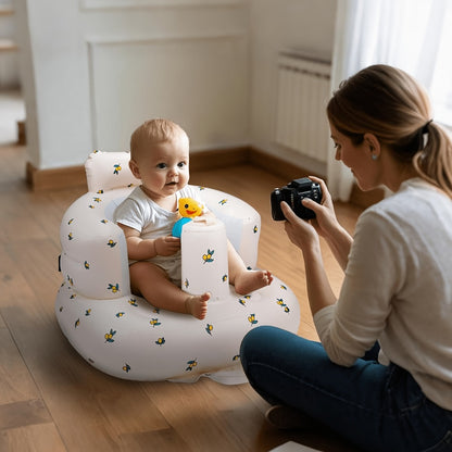 Baby Floor Seat - Portable Non-Slip Inflatable Soft