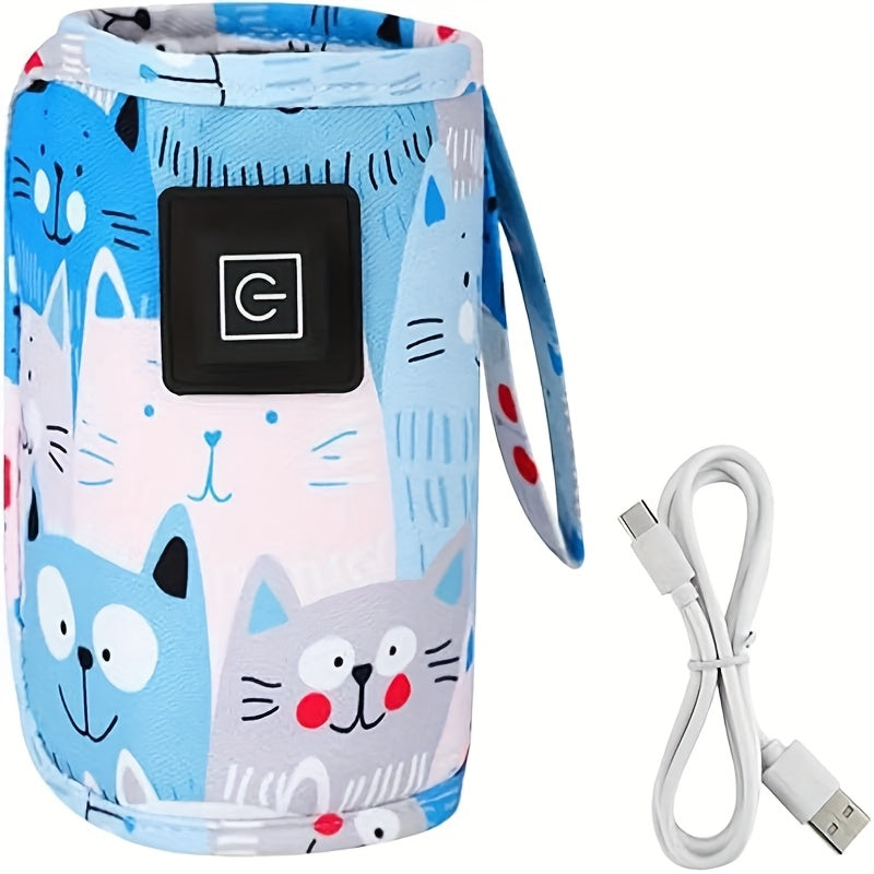 A Portable Bottle Warmer with Three Household Temperature Settings, Perfect for Outdoor Activities. Portable Design, Essential Travel Accessory, Modern Accessories, Durable Structure, High-quality Heater, Temperature Control, Travel Bottle Warmer