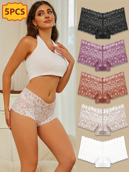 Women's Mixed colors Lace Printed Underwear - product view 8