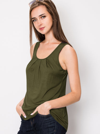 Women's Sleeveless Scoop Neck Loose Fit Tank Top