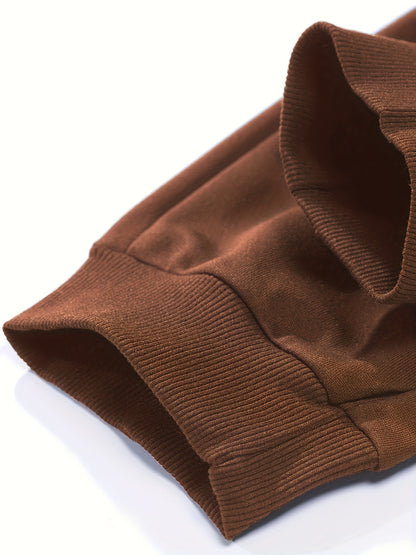 3pcs Men's Spring & Autumn Regular Fit Solid Drawstring Sweatpants with Pockets - Ideal for Outdoor Sports & Casual Wear