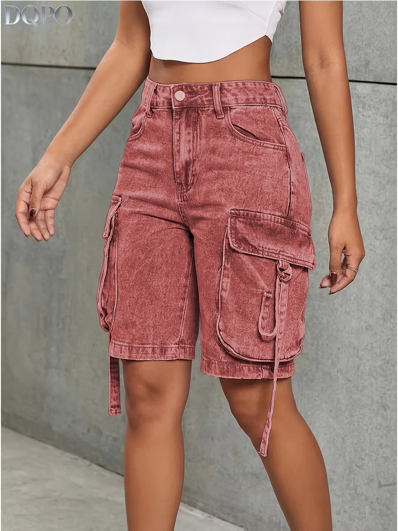 Yellowish-brown Denim High-Waist Jeans - product view 5