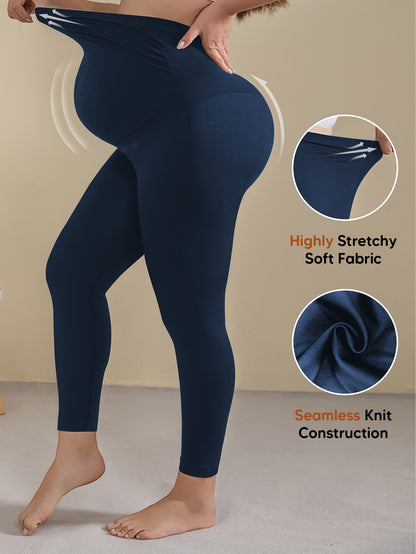 Black Knit High-Waist Leggings - product view 16