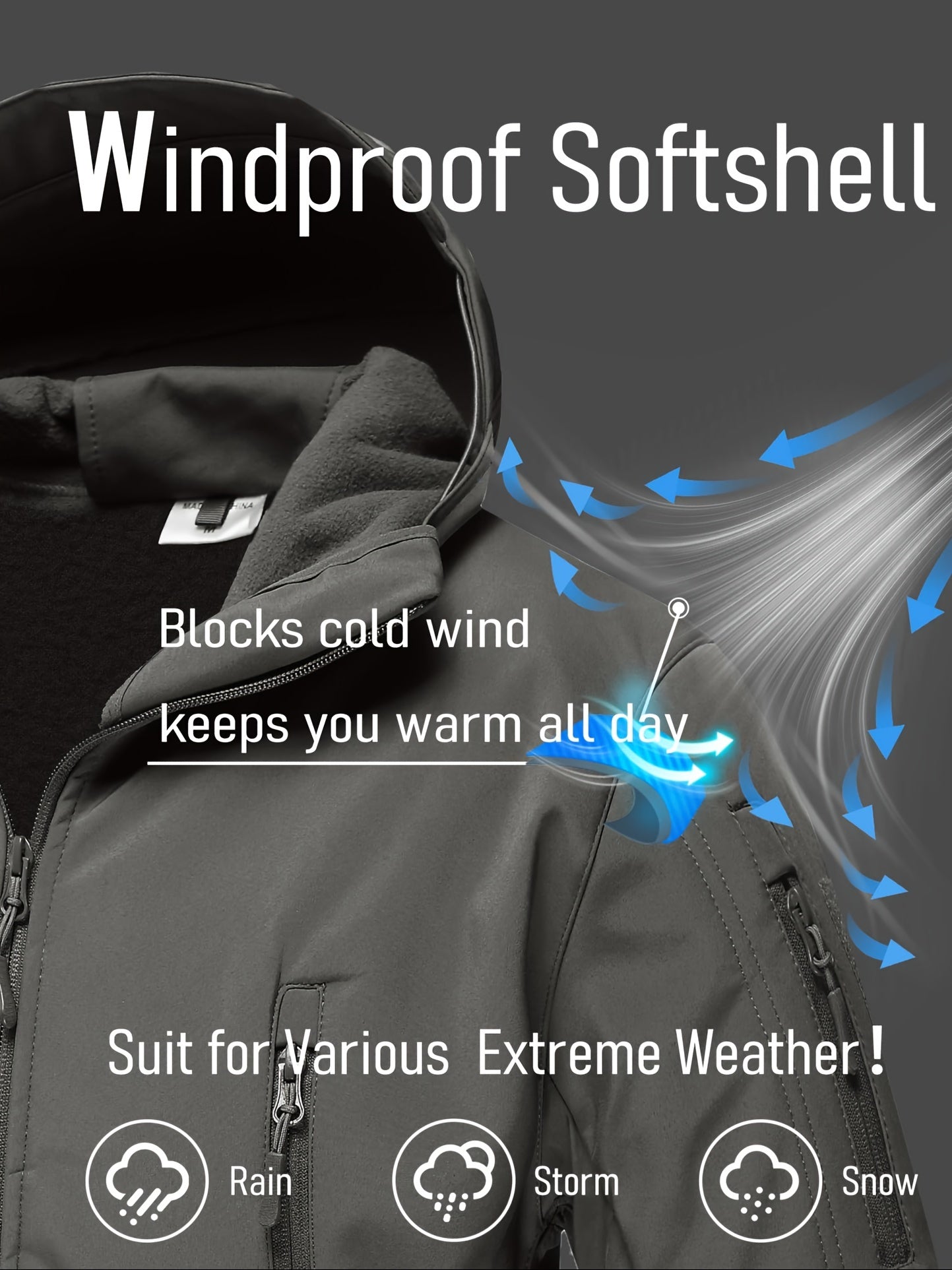 Men'S New Thickened Two-Piece Windproof Jacket And Hoodie Designed for Autumn And Winter, Featuring Multiple Pockets, Elastic Materials, And Warmth, Ideal for Hiking, Skiing, Fishing, And Outdoor Sports. Tactical Style with Breathable Fabrics