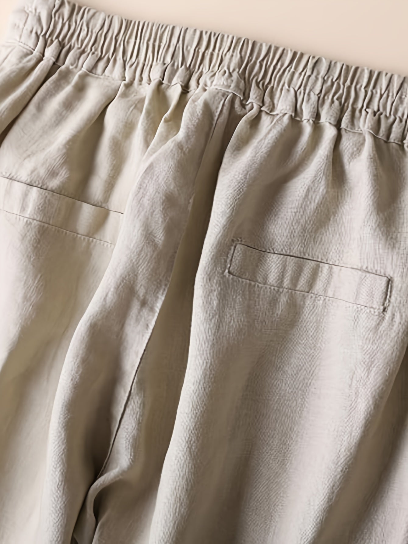 Women'S Summer Casual High-Waisted Drawstring Beach Pants