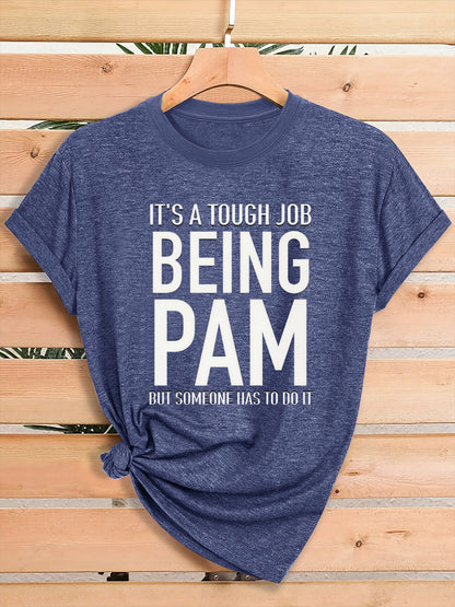 Women'S Casual Sporty Graphic Tee - Soft, Breathable Fabric for All-Seasons, Loose Fit with a Fun Quotation Print, Perfect for Streetwear and Everyday Wear