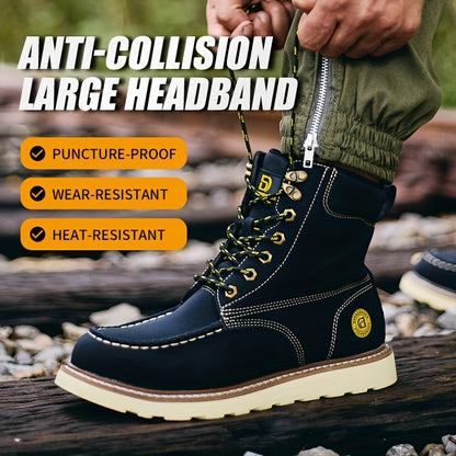 Men's Work Shoes, All-Season Labor Protection Shoes, Work Boots, Comfortable Fabric Insoles, Casual Outdoor Sneakers, Construction Boots