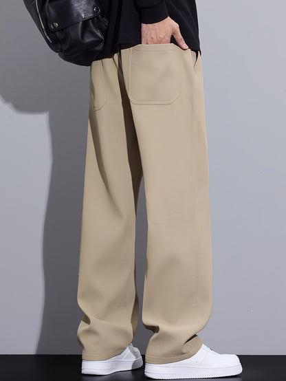 Autumn Casual Pants Men's Loose Straight Leg Trendy Versatile Men's Pants Autumn And Winter Men's Long Pants