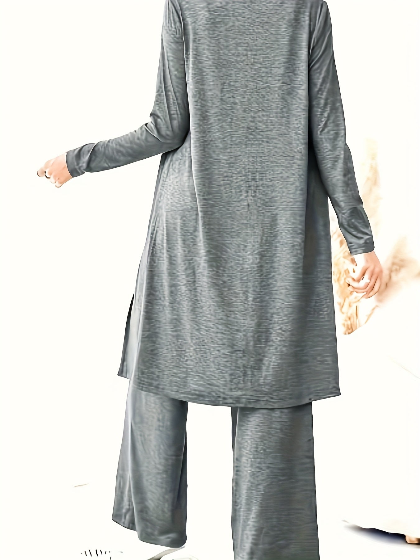 Women's Three-piece Outfit - Large Size Long Cardigan Pullover Casual Pants Set, Perfect For Spring/Autumn 2025, Highly Versatile Set