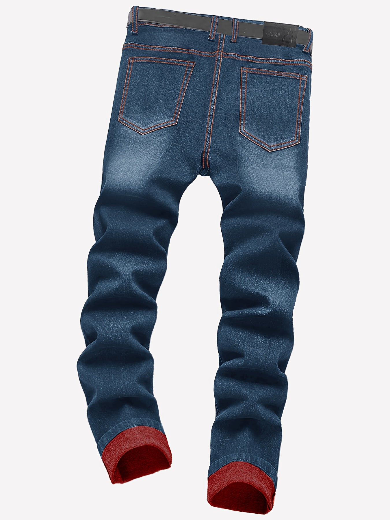 2pcs Men's Slim Fit Distressed Ripped Jeans | Classic Stretch Denim Pants, Trendy Casual Versatile Outfits
