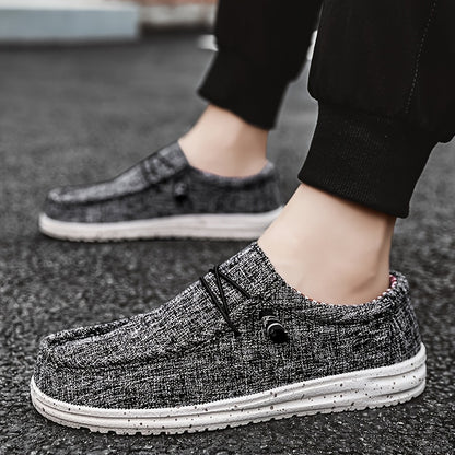 Men'S Lightweight Breathable Sports Shoes, Universal Loafers, Soft Canvas Shoes, Light And Comfortable Embellished Soles, Light And Comfortable All Year Round, Breathable Lining, Daily Shoes, Leisure Style Soft Fabric Lined Skateboard Shoes