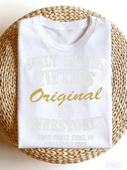 Men's Graphic Print T-Shirt - Classic Neck Short Sleeve 360357
