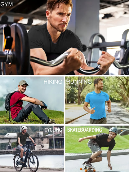 2 Build Men'S Pressure Training Suit-tights, Tights, Suitable For Running And Exercise-basketball Fitness-sports Compression Long-sleeved T-shirt +High Elastic Fast-drying Tights Fitness Kit, Sportswear, Suitable For Spring, Summer