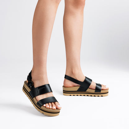 Women's Stylish Platform Espadrille Wedge Sandals Round Toe Summer Causal Shoes Crisscross Band Adjustable Ankle Strap Buckle