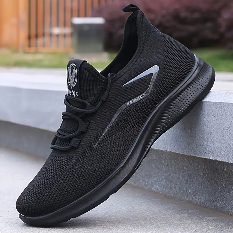 Solid Breathable Durable Sneakers for Outdoor Jogging - Men'S Comfy Training Shoes