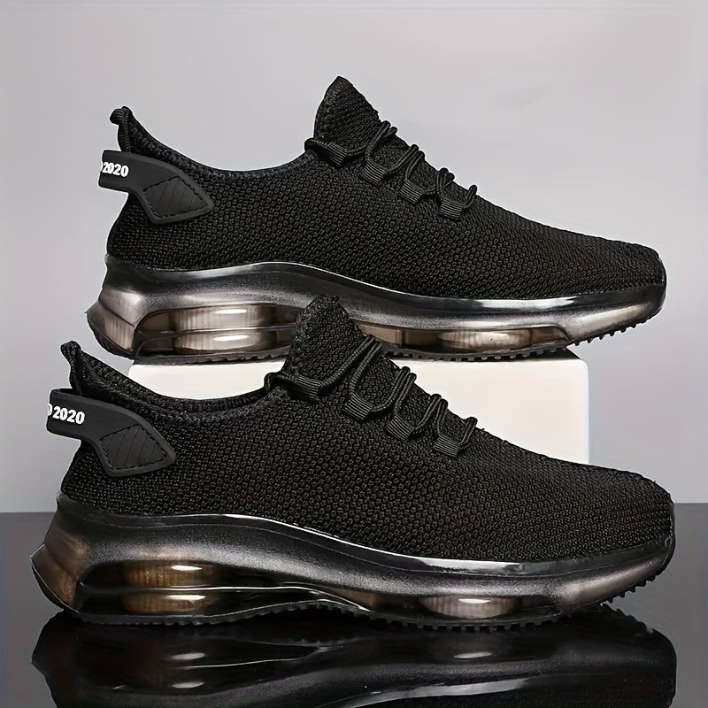 Sneakers, Spring And Summer New Breathable Knitted Sports Running Shoes, with A Comfortable And Breathable Upper, Equipped with An Air-cushioned Sole for Shock Absorption. Comfortable And Versatile Men's Casual Sports Shoes, Large Size Men's Running
