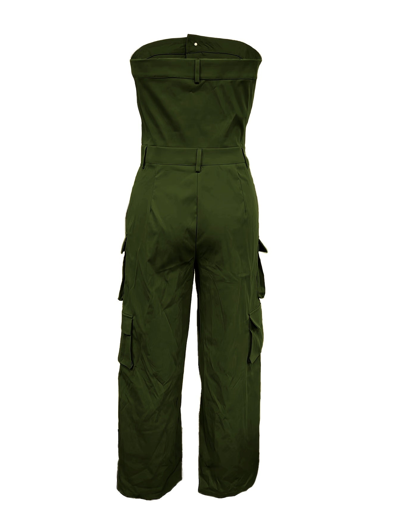 Ladies Tube Top One-piece Suit Pants, Women'S Strapless One-piece Suit With Pants, Summer And Spring Casual Sexy Women'S Dress Pants, Women'S Clothing Set