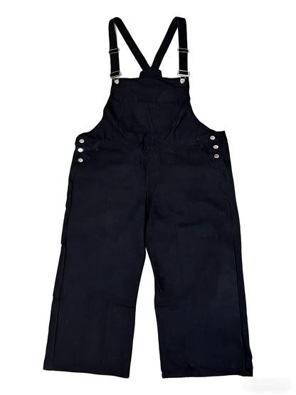 Plus-size Men's Loose-fitting Overalls, Suitable for Plus-size Men. Adjustable Straps, Durable Black Fabric, Suitable for Work And Outdoor Wear., PLUS SIZE