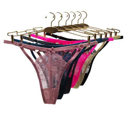 18pcs/ Pack Randomly Assorted Lace Mesh Ladies Thongs Panty