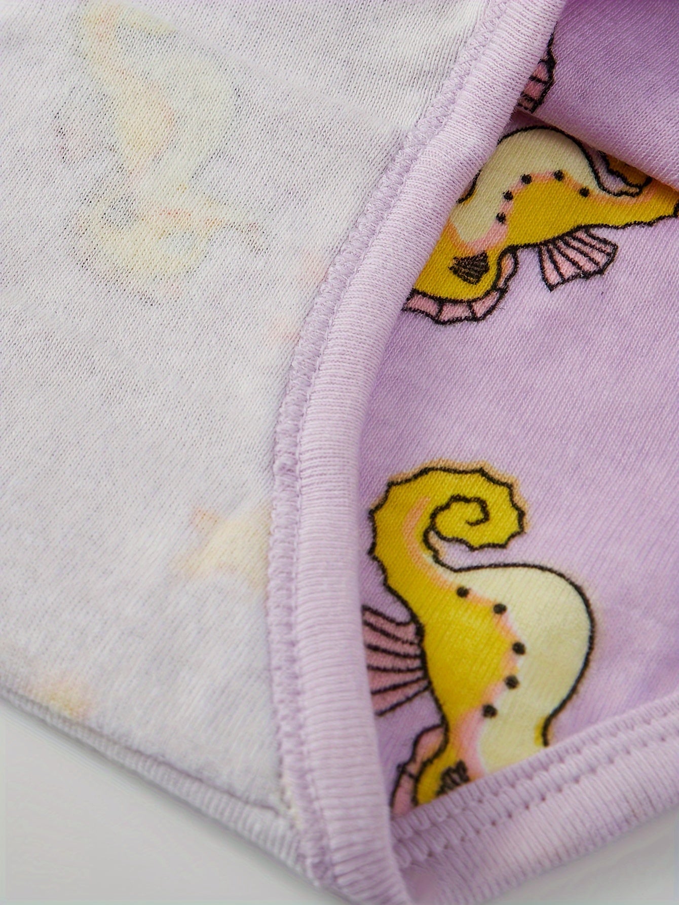 6-Pc Girls' Triangle Comfortable Breathable Underwear with Mermaid, Seahorse, Octopus And Other Marine Elements