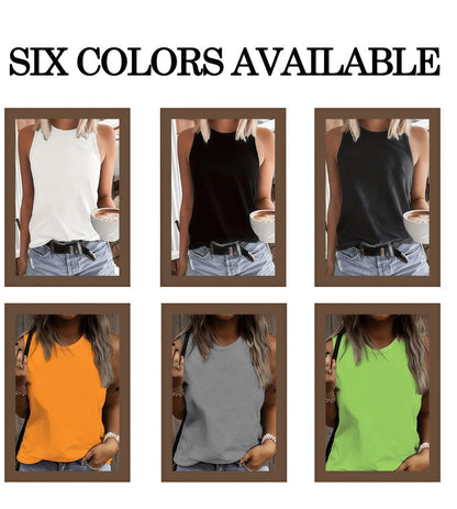 Women's Graphic Print Tank Top - Crew Neck Style 824485