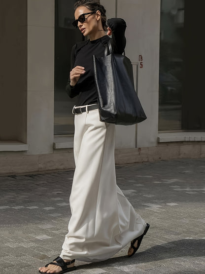 Women's Spring And Autumn New Casual H-line Solid Color Skirt Urban Commuter Skirt
