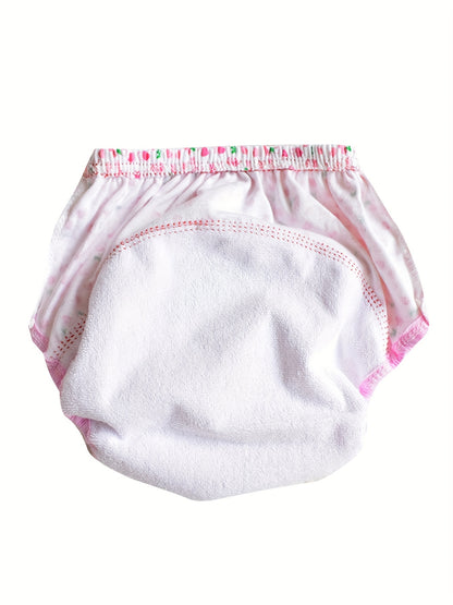 6-Pack Fashion Baby Training Pants Reusable Girls Potty Underpants Cute Embroidery Patterns Toddler Kids Breathable Soft Underwear