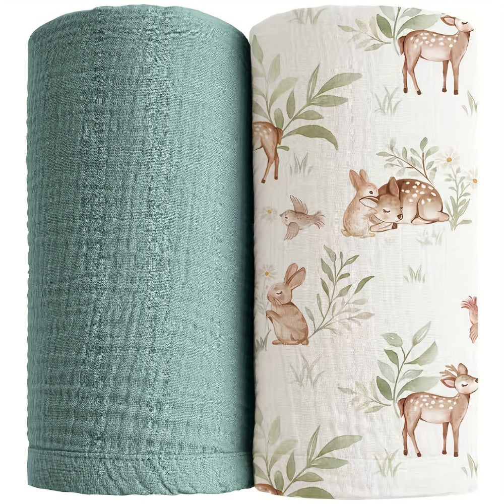 Swaddle Blanket - 2-pack Breathable Muslin Soft