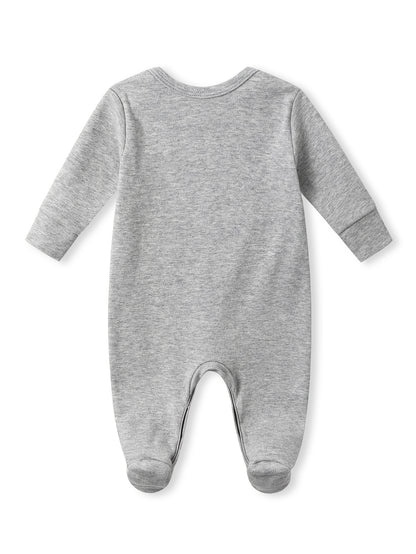 Baby Cotton Onesie with "My Great Grandma Loves Me" Lettering - Soft Long Sleeve Newborn Romper, Easy On/Off Outfits Suitable for Spring Summer Fall, Grandma-Themed Clothing, Perfect for Outdoor