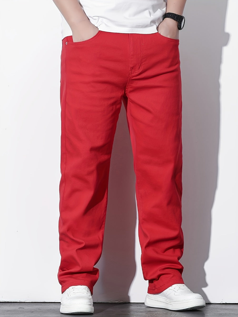 Men's Straight Leg Jeans - Black Denim Clean Finish Weekend 523045