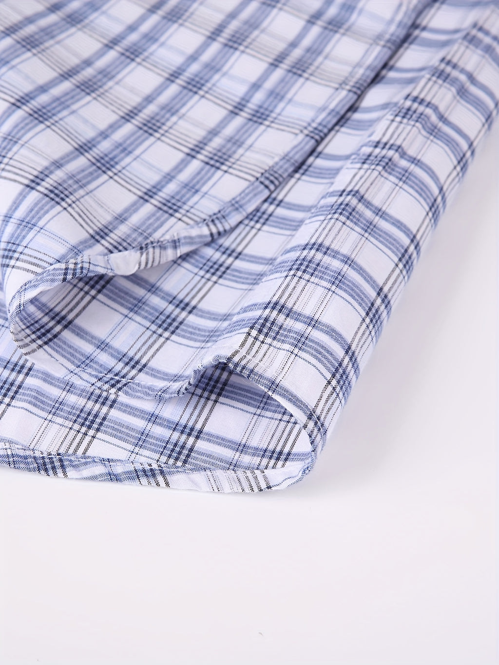 ! Men's Plaid Long Sleeve Shirt - Casual Button- with Pocket, 50% Cotton 50% Polyester, Comfortable Street Style & Commute Essential Fall Wardrobe